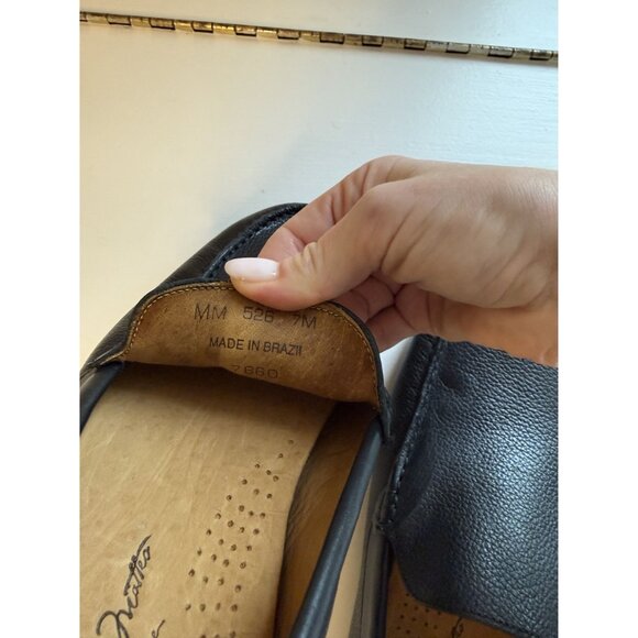 Massimo Matteo Venetian Driver Black Leather Loafers Size 7 Mens NEW [jb] - Picture 11 of 11